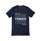 Custom Tennis Shirt With Mascot and Tennis Player Name on a Unisex T-Shirt