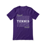 Custom Tennis Shirt With Mascot and Tennis Player Name on a Unisex T-Shirt