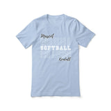 Custom Softball Shirt With Mascot and Softball Player Name on a Unisex T-Shirt