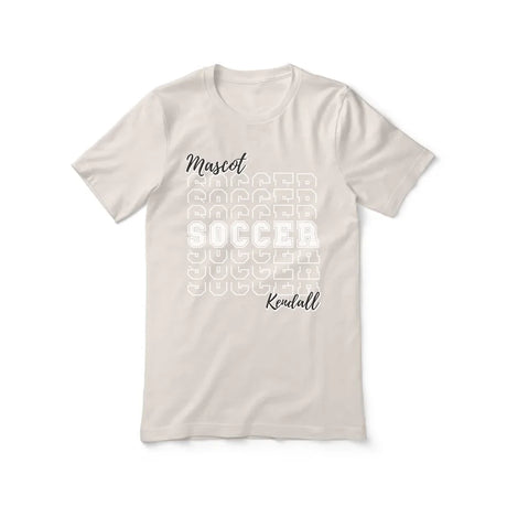 Custom Soccer Shirt With Mascot and Soccer Player Name on a Unisex T-Shirt