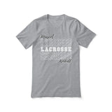 Custom Lacrosse Shirt With Mascot and Lacrosse Player Name on a Unisex T-Shirt