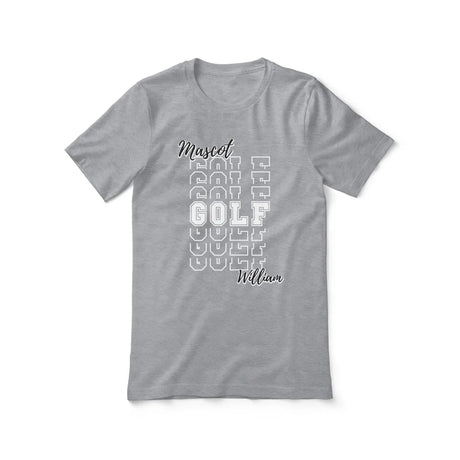 Custom Golf Shirt With Mascot and Golfer Name on a Unisex T-Shirt