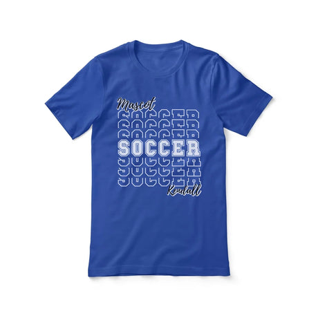 Custom Soccer Shirt With Mascot and Soccer Player Name on a Unisex T-Shirt