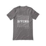 Custom Diving Shirt With Mascot and Diver Name on a Unisex T-Shirt