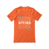 Custom Diving Shirt With Mascot and Diver Name on a Unisex T-Shirt