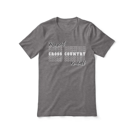 Custom Cross Country Shirt With Mascot and Cross Country Runner Name on a Unisex T-Shirt