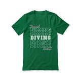 Custom Diving Shirt With Mascot and Diver Name on a Unisex T-Shirt