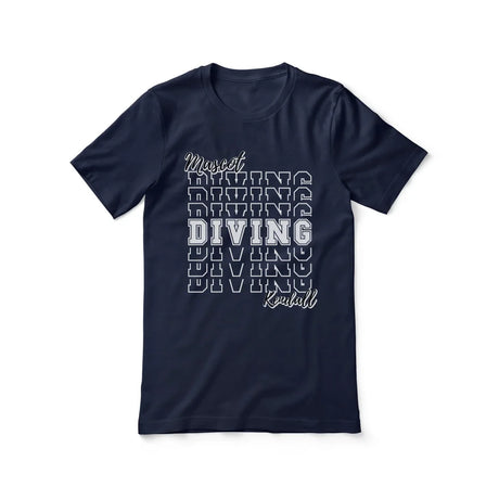 Custom Diving Shirt With Mascot and Diver Name on a Unisex T-Shirt