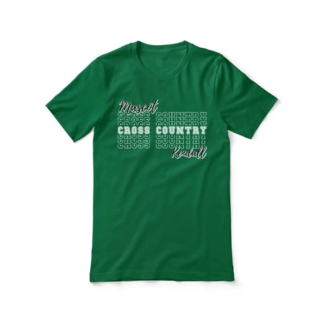 Custom Cross Country Shirt With Mascot and Cross Country Runner Name on a Unisex T-Shirt