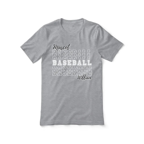 Custom Baseball Shirt With Mascot and Baseball Player Name on a Unisex T-Shirt