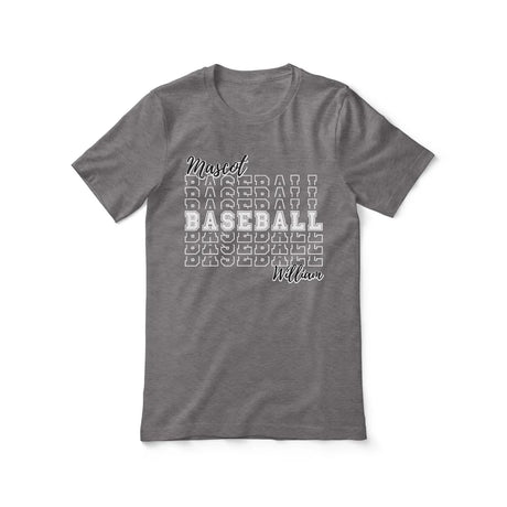 Custom Baseball Shirt With Mascot and Baseball Player Name on a Unisex T-Shirt