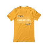 Custom Basketball Shirt With Mascot and Basketball Player Name on a Unisex T-Shirt