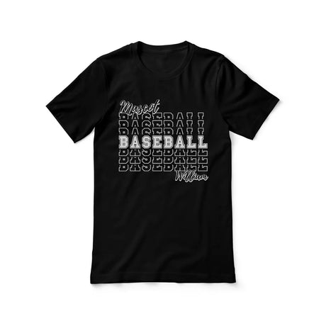 Custom Baseball Shirt With Mascot and Baseball Player Name on a Unisex T-Shirt