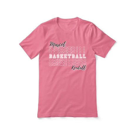 Custom Basketball Shirt With Mascot and Basketball Player Name on a Unisex T-Shirt