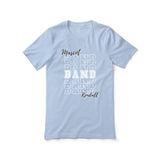 Custom Band Shirt With Mascot and Musician Name on a Unisex T-Shirt