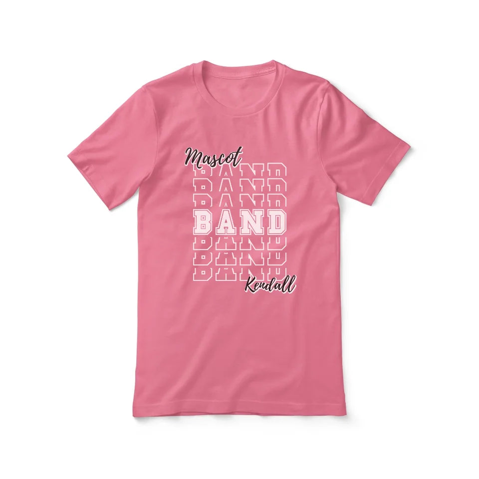 Custom Band Shirt With Mascot and Musician Name on a Unisex T-Shirt