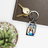 Custom Cheerleader Photo Key Ring