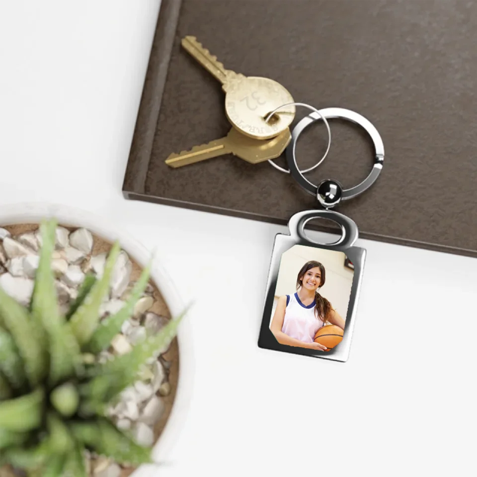 Custom Basketball Player Photo Key Ring