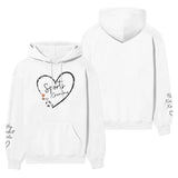 Custom Sports Grandma With Names On Sleeve on a Hoodie