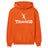 Basic Tennis with Tennis Player Icon on a Hoodie with a White Graphic