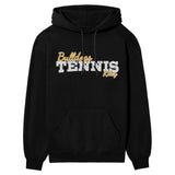 Custom Tennis Mascot and Tennis Player Name on a Hoodie with a White Graphic