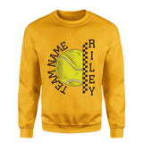 Personalized Tennis on a Sweatshirt With Team and Tennis Player Name on a Sweatshirt