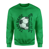 Personalized Soccer on a Sweatshirt With Team and Soccer Player Name on a Sweatshirt