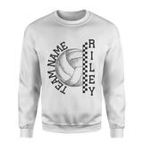 Personalized Volleyball on a Sweatshirt With Team and Volleyball Player Name on a Sweatshirt