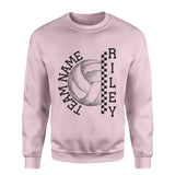 Personalized Volleyball on a Sweatshirt With Team and Volleyball Player Name on a Sweatshirt