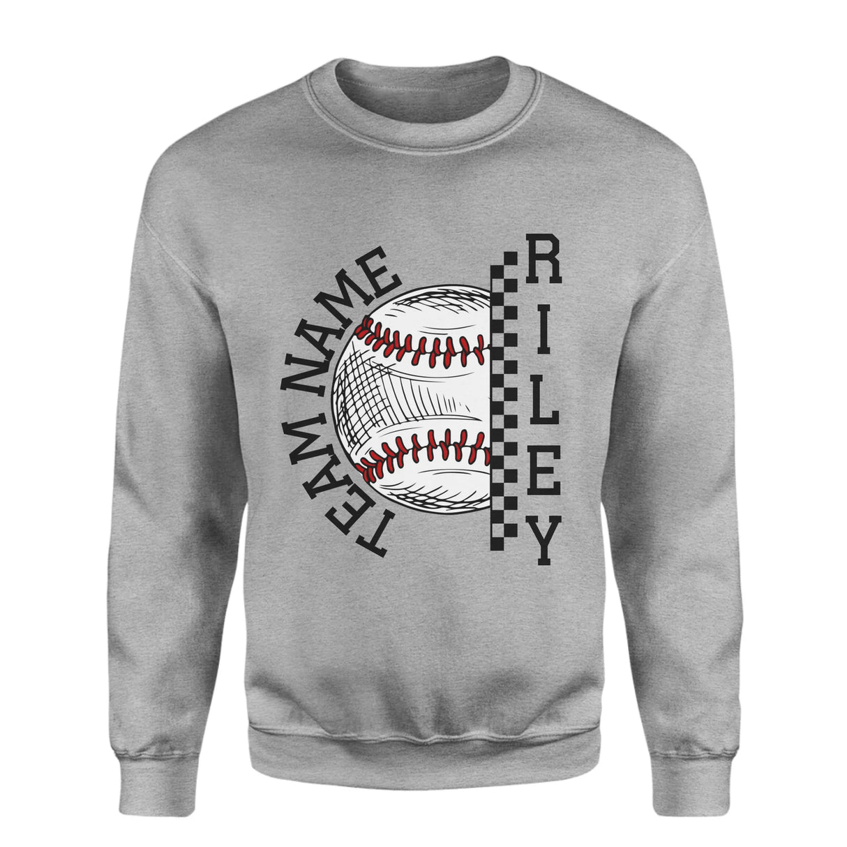 Personalized Softball on a Sweatshirt With Team and Softball Player Name on a Sweatshirt