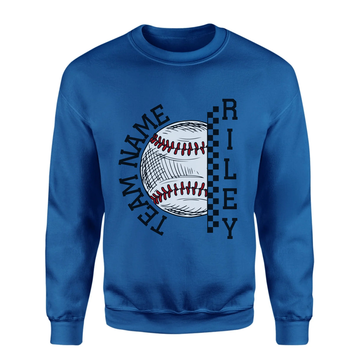 Personalized Softball on a Sweatshirt With Team and Softball Player Name on a Sweatshirt