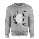 Personalized Golf on a Sweatshirt With Team and Golfer Name on a Sweatshirt