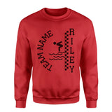 Personalized Diving on a Sweatshirt With Team and Diver Name on a Sweatshirt