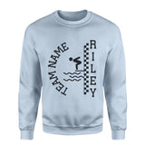 Personalized Diving on a Sweatshirt With Team and Diver Name on a Sweatshirt