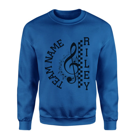 Personalized Band on a Sweatshirt With Team and Musician Name on a Sweatshirt