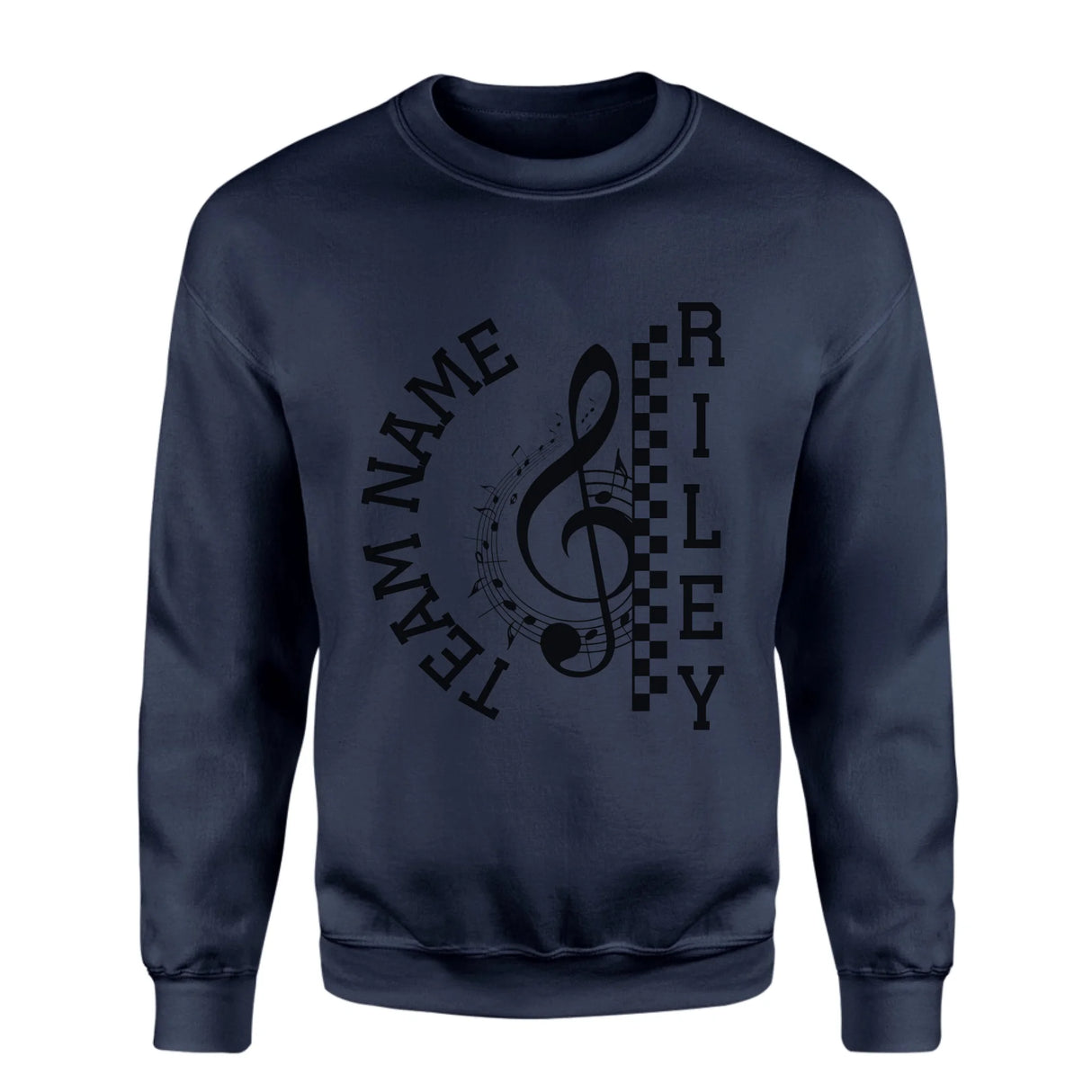 Personalized Band on a Sweatshirt With Team and Musician Name on a Sweatshirt