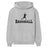 Basic Baseball with Baseball Player Icon on a Hoodie with a Black Graphic