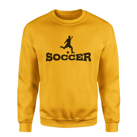 Basic Soccer with Soccer Player Icon on a Sweatshirt with a Black Graphic