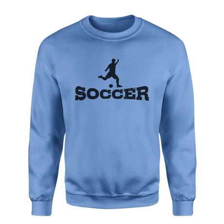 Basic Soccer with Soccer Player Icon on a Sweatshirt with a Black Graphic