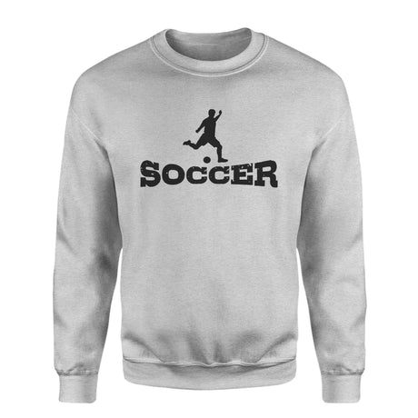 Basic Soccer with Soccer Player Icon on a Sweatshirt with a Black Graphic