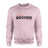Custom Soccer Mascot and Soccer Player Name on a Sweatshirt with a Black Graphic