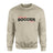 Custom Soccer Mascot and Soccer Player Name on a Sweatshirt with a Black Graphic
