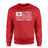 Martial Arts Grandpa Horizontal Flag on a Sweatshirt with a White Graphic
