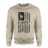 Martial Arts Grandpa Vertical Flag on a Sweatshirt with a Black Graphic