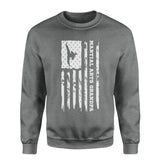 Martial Arts Grandpa Vertical Flag on a Sweatshirt with a White Graphic