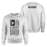 Martial Arts Grandpa Vertical Flag With Martial Artist Name on a Sweatshirt with a Black Graphic