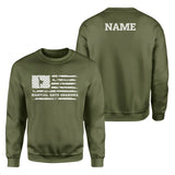 Martial Arts Grandma Horizontal Flag With Martial Artist Name on a Sweatshirt with a White Graphic