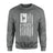 Martial Arts Grandma Vertical Flag on a Sweatshirt with a White Graphic