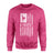Martial Arts Grandma Vertical Flag on a Sweatshirt with a White Graphic