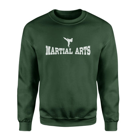 Basic Martial Arts with Martial Artist Icon on a Sweatshirt with a White Graphic